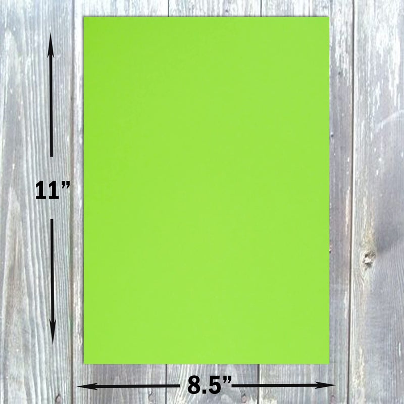 Hamilco Colored Cardstock Scrapbook Paper 8.5" x 11" Lime Green Color Card Stock Paper 50 Pack - Image 2